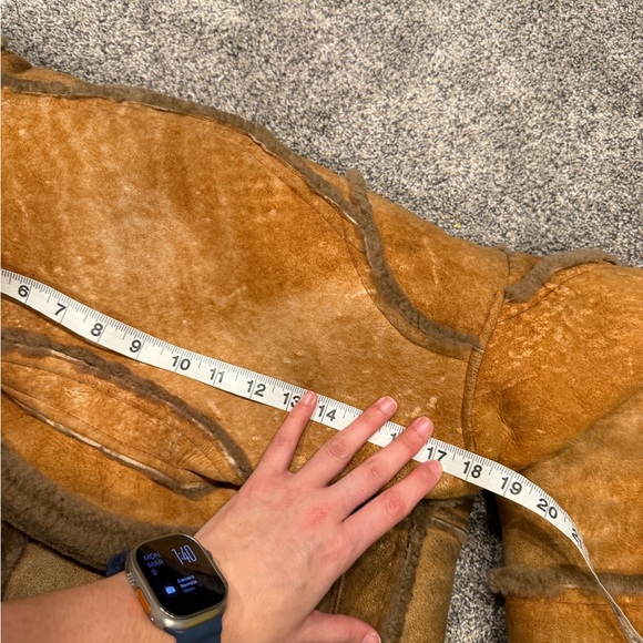 Vintage portobello sherling sheepskin jacket Marlboro man size 38 - Picture 9 of 11